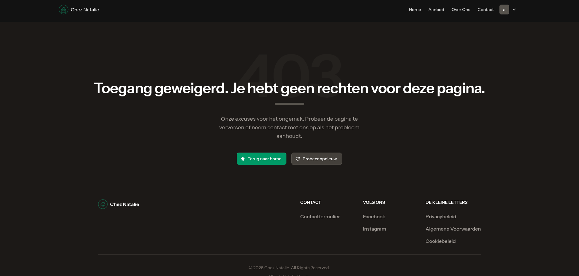 Error 403 page
