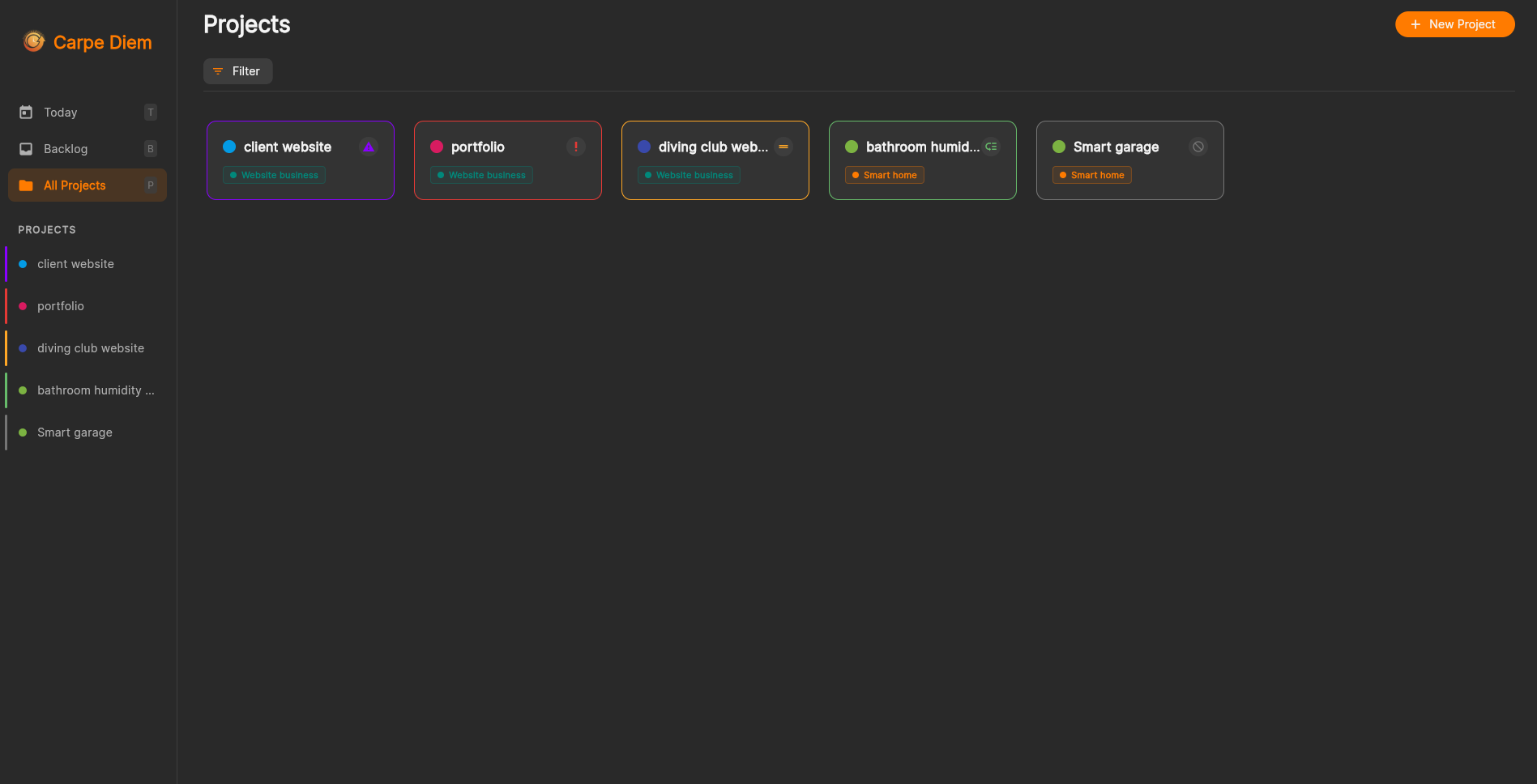 Carpe Diem voorbeeld