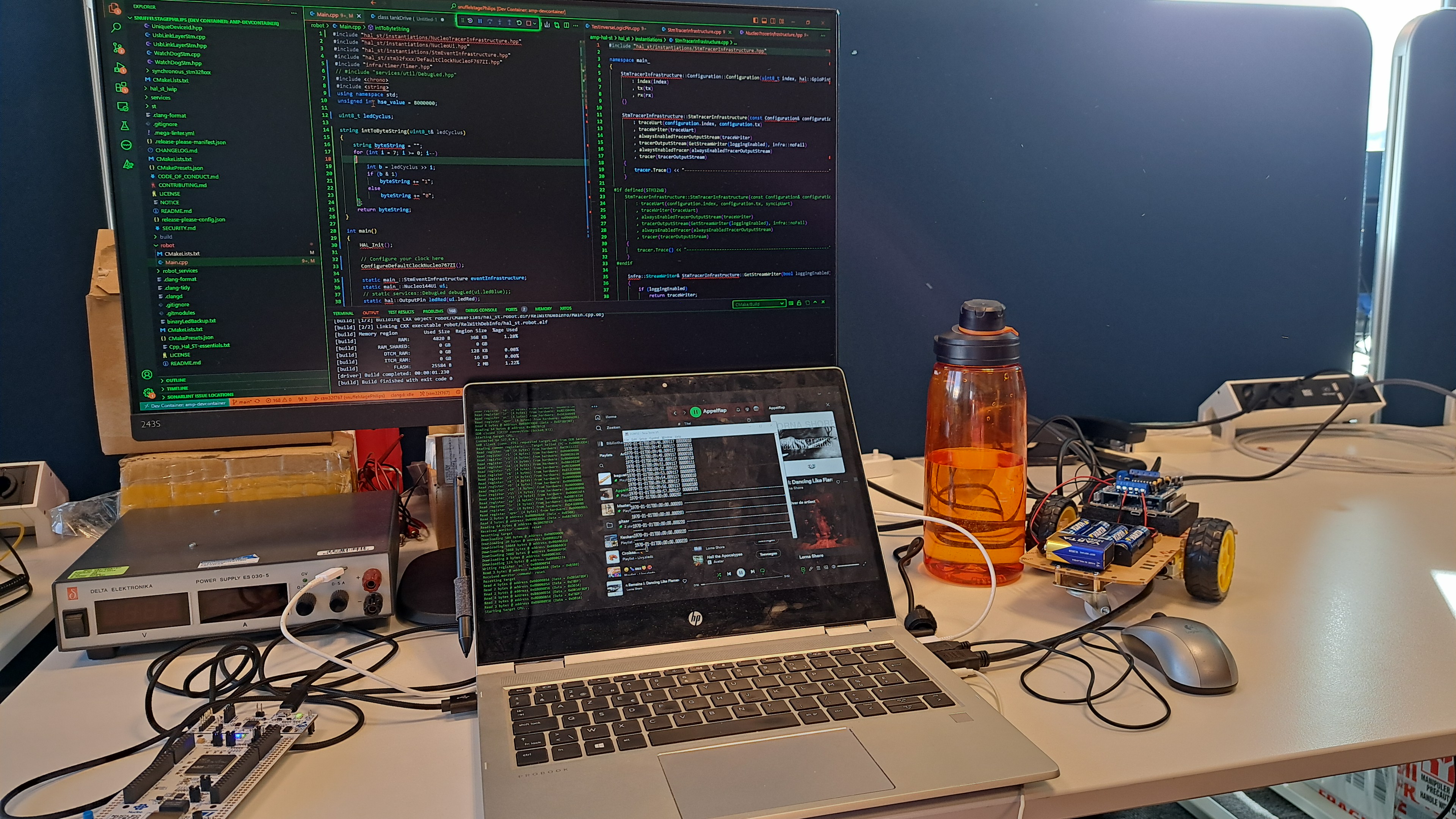 While programming the robot